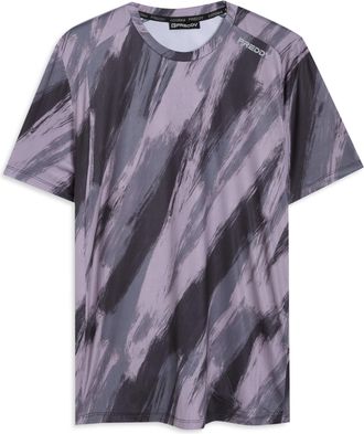 Freddy T-shirt stampata effetto pennellata in tessuto tech