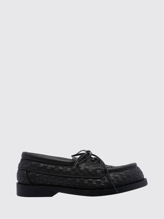 Bottega Veneta Pier Woven Calfskin Boat Shoes