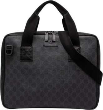 Gucci Pre-owned Business Bag - Heren - Vintage Handtas - Zwart - ONE Size - Leer - Vintage