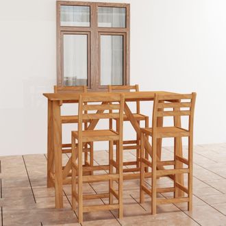 vidaXL 5 Pcs Juego De Madera Baro De Baro