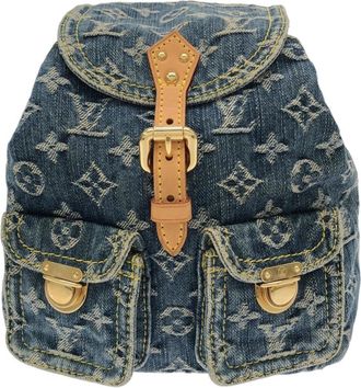 Louis Vuitton Blue Denim Backpack (Pre-Owned)