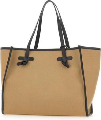 Gianni Chiarini Marcella Tote Bag - Dames - Shoppers - Beige - ONE Size - Leer - Tassen