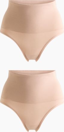 H&M 2er-Pack Tangas Medium Shape - Hellbeige