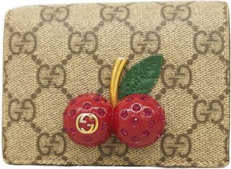 Gucci Brown Red Color Pvc Wallet (Bi-Fold) (Pre-Owned)