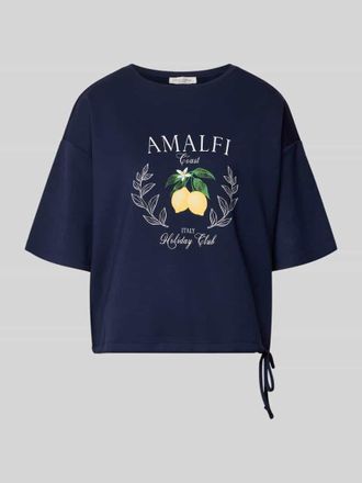 Christian Berg Relaxed Fit T-Shirt mit Logo-Print in Dunkelblau, Gr&ouml;&szlig;e XXL