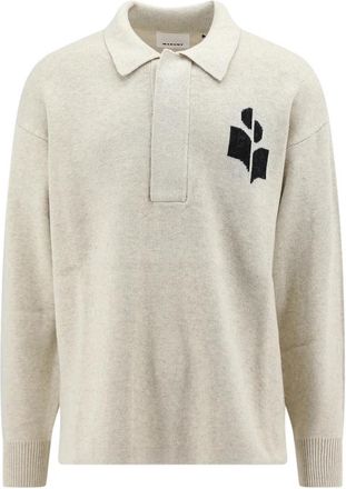 Isabel Marant Geborduurde Logo Sweater - Heren - Polos - Beige - S - Katoen - Tops