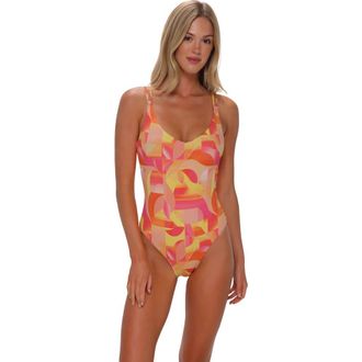 Sunsets Veronica One Piece Swimsuit in Dreamsicle Crepe at Nordstrom, Size X-Small