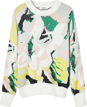 Desigual Dames, Truien, Veelkleurig, Maat: L Viscose