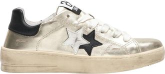 2Star Italiaanse leren sneakers voor vrouwen - Dames - Sneakers - Veelkleurig - 35 EU - Leer - Schoenen