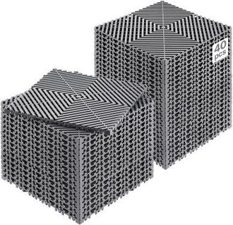OEM Alfombrilla De Drenaje Entrelazada De 310 X 310 X 15,1 Mm, 40 Alfombrillas De Drenaje Entrelazadas, Alfombrilla De Drenaje De Polipropileno Antidesliz