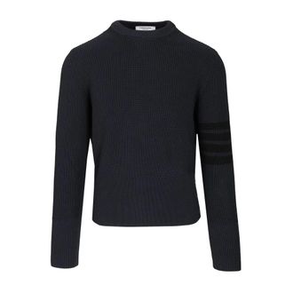 Thom Browne Heren, Truien, Blauw, Maat: L Katoen