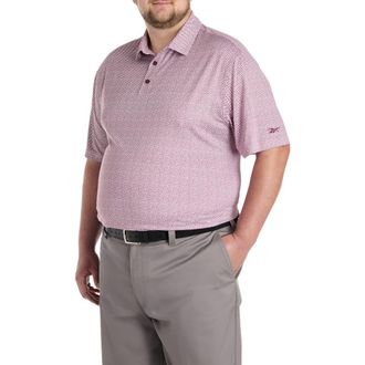 Reebok Big & Tall Connect The Dot Performance Polo Shirt in Black Cherry at Nordstrom, Size Xx-Large