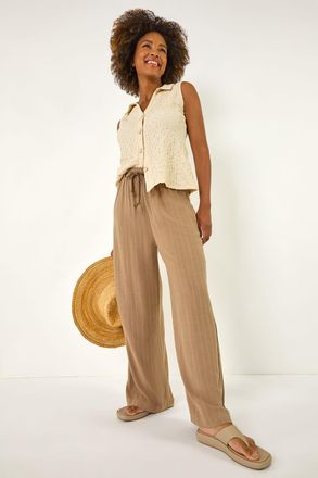 Roman Stripe Linen Blend Trouser