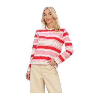Modstr&ouml;m Urbanmd Stripe LS T-Shirt - Dames - Longsleeves - Veelkleurig - S - Denim - Tops
