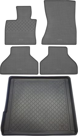 OEM Juego De Alfombrillas De Goma Para Coche Y Maletero Para Bmw X5 E70 Suv (5 Puertas) De Abril De 2007 A Septiembre De 2013