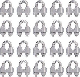 OEM 20 Bridas De Acero Inoxidable M6 (6 Mm) Para Cables Y Cuerdas