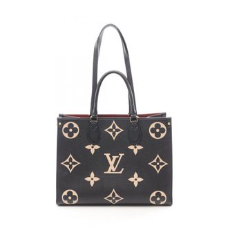 Louis Vuitton Beige Black Monogram Empreinte Tote Bag (Pre-Owned)