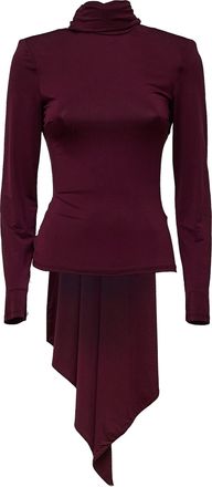 Rotate Long-Sleeved Top with Integrated Scarf Detail