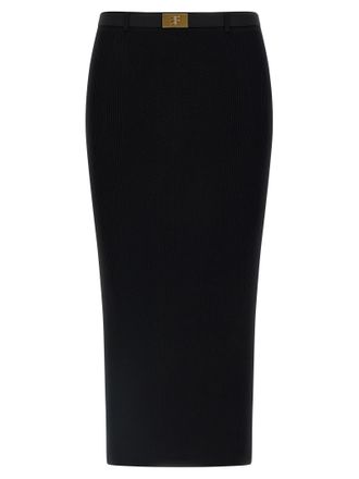 Elisabetta Franchi Viscose Midi Womens Skirt