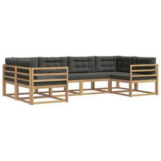 vidaXL Conjunto De Sof&aacute;s De Exterior 6 Pcs Blanco Y Antracita Vidaxl