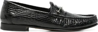 Tom Ford Black Textured Loafers