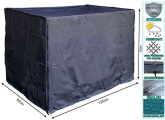 Quick-Star 10 X Mesh Box Cover 125x85x87cm Black Protective Cover Tarpaulin Polyester