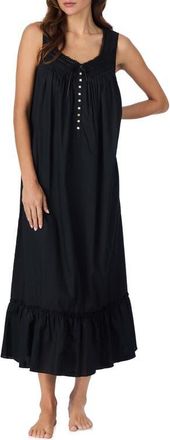 Eileen West Ballet Sleeveless Cotton Nightgown in Black at Nordstrom, Size X-Small
