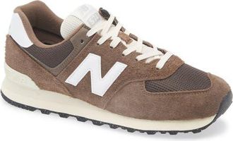 New Balance Gender Inclusive 574 Sneaker in Dark Mushroom/angora at Nordstrom