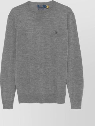 Ralph Lauren crew neck wool sweater with mélange effect
