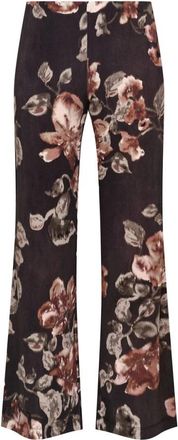 Maliparmi Frosted Blossom Trouser - Dames - Wijde Broeken - Bruin - XS - Broeken