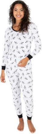 Leveret Womens Cotton Matching Family Halloween Pajamas in Skeleton White at Nordstrom, Size X-Large