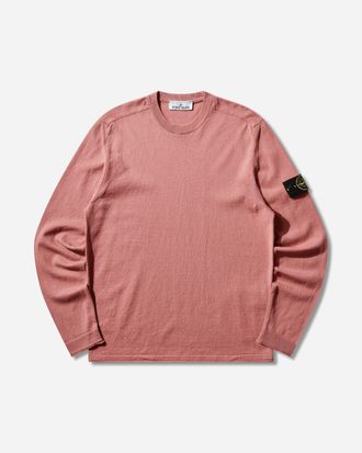 Stone Island Men s Light Raw Hand Organic Cotton Sweater Oleander