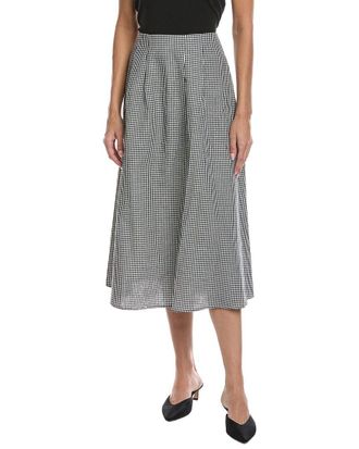 Seraphina Linen-Blend Midi Skirt