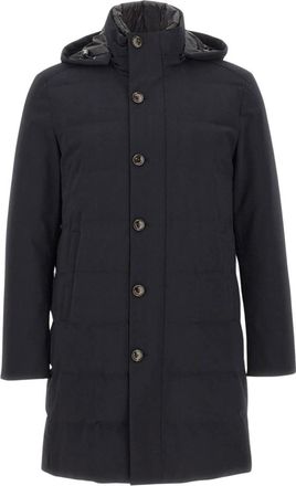 Montecore Lange Donsjas - Heren - Dons jassen - Blauw - XL - Wol - Jassen