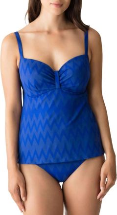 Prima Donna Venice Padded Tankini Top In Blue Pool