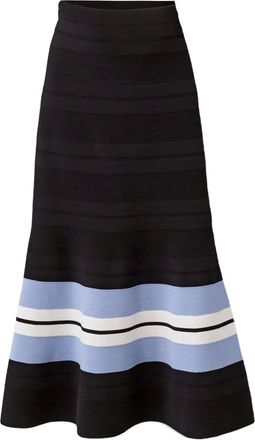 Carolina Herrera Gonna midi a righe - Nero