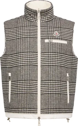 Moncler Moncler Gienah Reversible Wool Blend Down Vest, Men, Grey, Size: 3