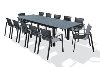 DCB Garden Miami - Conjunto De Comedor De Jard&iacute;n 12 Plazas De Aluminio - Dcb Garden