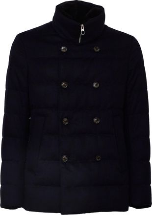 Montecore Beauer Double-Breasted Quilted Wool-Silk Peacoat