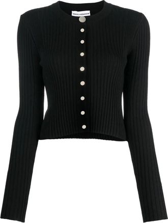 Paco Rabanne Cardigan met knopen - Dames - Vesten - Zwart - XS - Wol - Truien & Vesten