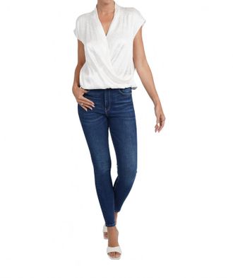 Love Token Joan Wrap Blouse In White