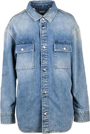Bottega Veneta Straight Denim Shirt - Dames - Spijkeroverhemden - Blauw - S - Denim - Overhemden
