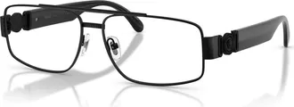 Versace 56mm Rectangle optical glasses in Black at Nordstrom