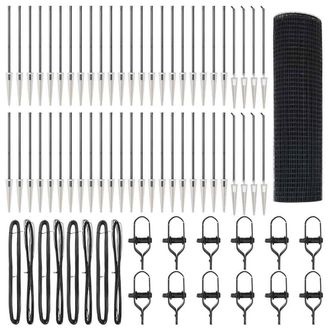 Berkfield Home Welded Wire Fence with 13 Spike Posts Grey 0.8x100 m Steel