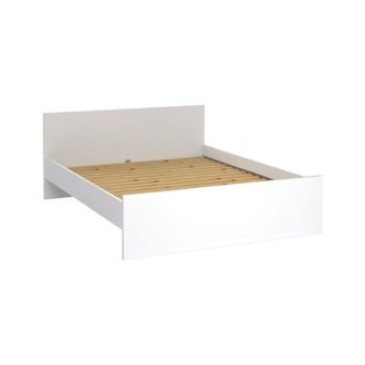 Dmora Cama Plaza Y Media Bolaven, Sommier Para Dormitorio, Estructura De Cama Por Habitaci&oacute;n, Estructura Del Sostenedor Del Colch&oacute;n, 207x166 H80 Cm, Blanco 