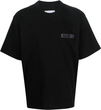 sacai As One short-sleeve T-shirt - men - Cotton/Rayon/Polyester - 4 - Black