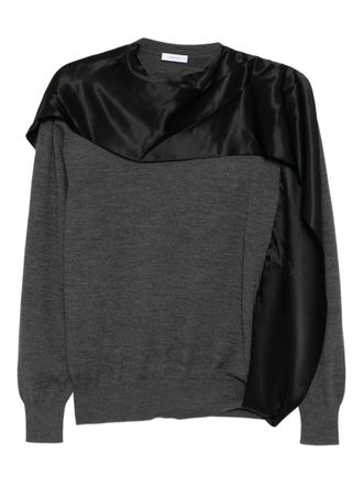 Ferragamo scarf-neck pullover - Grey