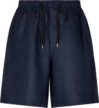 Cellar Door Relaxed Fit Dark Blue Shorts with Adjustable Waistband