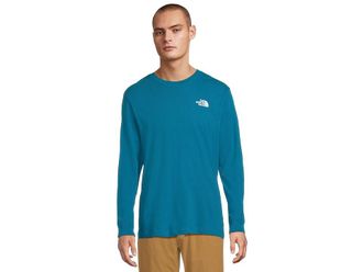The North Face Evolution Box NSE Regular Long Sleeve T-Shirts Mens T Shirt Dusk Blue : MD, Cotton