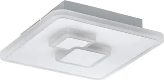 Eglo Plafoniera Moderna Cadegal Acciaio Bianco Luce Led Integrato 7,8w